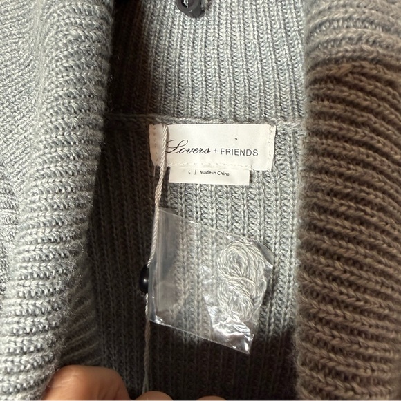 LOVERS & FRIENDS Keeney Sweater Dress in Grey Distressed NWT Size Large - Picture 5 of 5